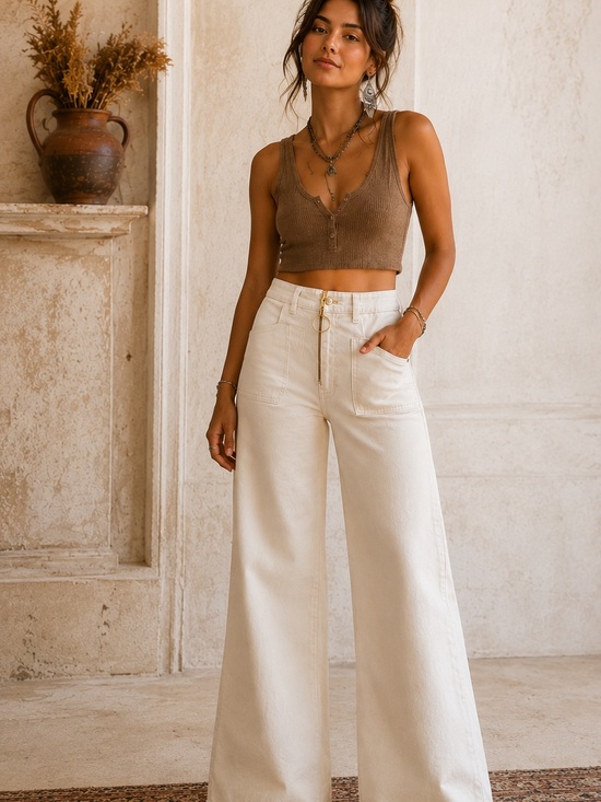 ROLLA'S Denim - ROLLA’S Sailor Jean Off White Wide Leg Jeans | Size 26 | NWT